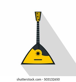Balalaika Russian folk musical instrument. icon. Flat illustration of balalaika vector icon for web design