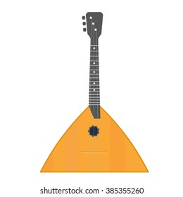 Balalaika Vector Cartoon Illustration. Folk musical Instrument Isolated on a White Background