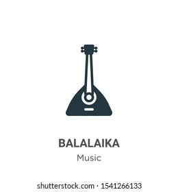 Balalaika vector icon on white background. Flat vector balalaika icon symbol sign from modern music collection for mobile concept and web apps design.
