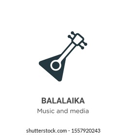 Balalaika vector icon on white background. Flat vector balalaika icon symbol sign from modern music collection for mobile concept and web apps design.