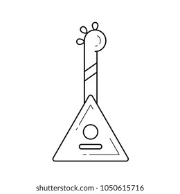 Icono de línea vectorial de Balalaika aislado en fondo blanco. Icono de línea de Balalaika para infografía, sitio web o aplicación. Icono diseñado en un sistema de cuadrícula.