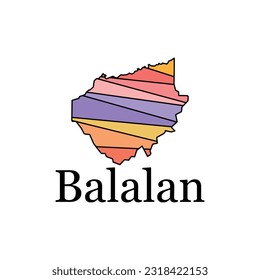 Mapa de ubicación de la ciudad de Balalan de Turquía diseño creativo, plantilla de diseño de ilustración de elemento gráfico