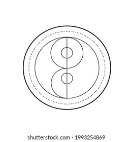 Icono de vector de símbolo abstracto de balance