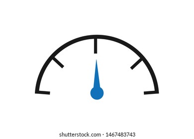 Balance or average speed icon vector blue version