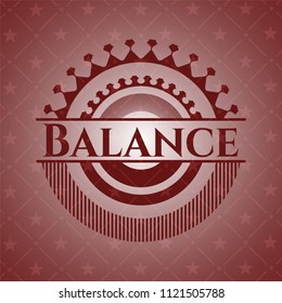 Balance badge with red background