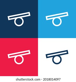 Balance Ball blue and red four color minimal icon set