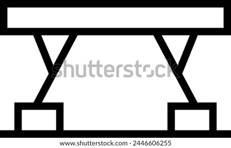 balance beam icon. Thin linear style design isolated on white background