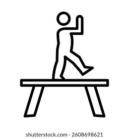 Balance Beam Vector Line Icon Design