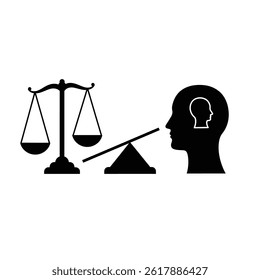 Balance Between Mind And Justice Scale Concept For Equilibrium And Judgement