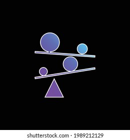 Icono de vector de gradiente azul
