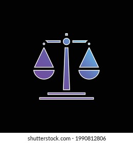 Balance blue gradient vector icon