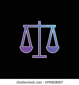 Balance blue gradient vector icon