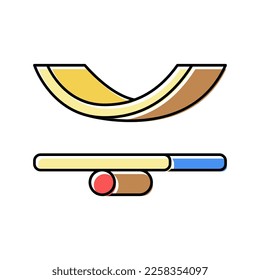 balance board color icon vector. balance board sign. isolated symbol illustration