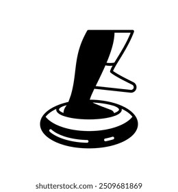 Ícone de glifo da placa de equilíbrio, ilustração de vetor