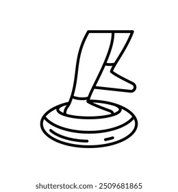 Icono de contorno de Tablero de saldo, Ilustración vectorial