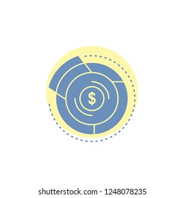 Balance, budget, diagram, financial, graph Glyph Icon.