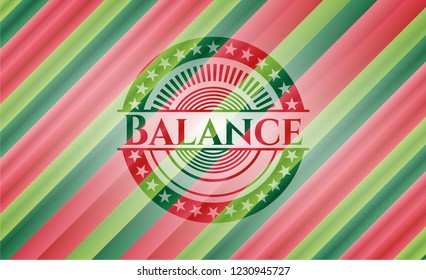 Balance christmas emblem background.