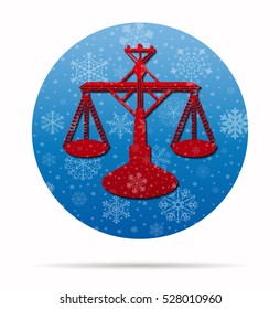 balance christmas icon in circle