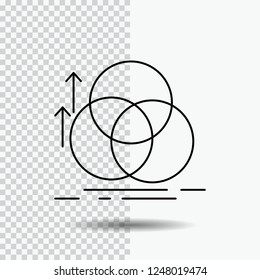 balance, circle, alignment, measurement, geometry Line Icon on Transparent Background. Black Icon Vector Illustration