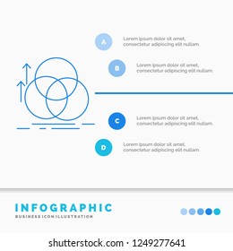 balance, circle, alignment, measurement, geometry Infographics Template for Website and Presentation. Line Blue icon infographic style vector illustration
