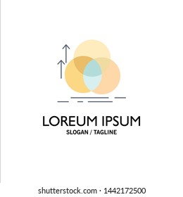 balance, circle, alignment, measurement, geometry Flat Color Icon Vector