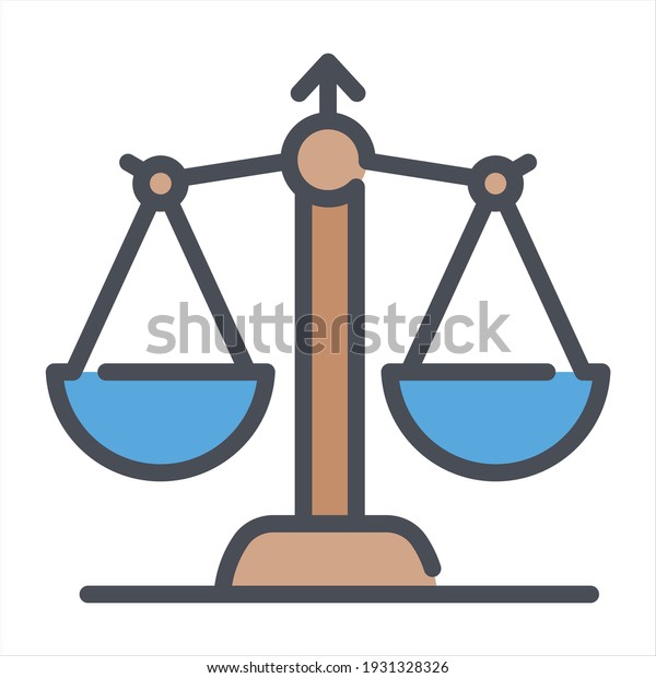 balance\
color outline icon, business and finance\
icon.