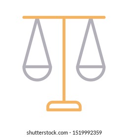 balance colour line vector icon