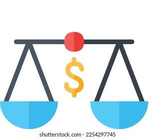 Balance, compare fully editable vector line icon

