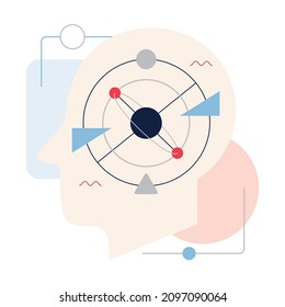 Balance concept. Idea of stability and calmness. Abstract, business or lifestyle sphere. Steady position, harmony, challenge managing. Flat vector illustration