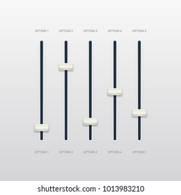 Balance control panel. The sound panel. Vector illustration. Realistic design
