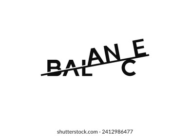 Balance creative typographic logo design.