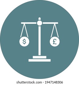 Balance Currency icon vector image. Can also be used for Finance and Money. Suitable for use on web apps, mobile apps and print media.