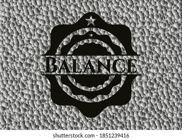 Balance dark emblem with bubbles background. Retro. Vector Illustration. Detailed. 