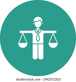 Balance, decision, scale, equality icon vector image. Can also be used for project management. Suitable for use on web apps, mobile apps and print media.