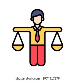 Balance, decision, scale, equality icon vector image. Can also be used for project management. Suitable for use on web apps, mobile apps and print media.