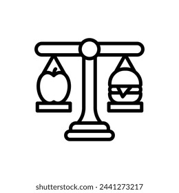 Icono de Balance Diet en vector. Logotipo
