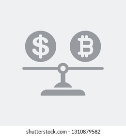 Balance with dollar and bitcoin