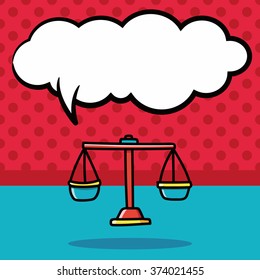 balance doodle, speech bubble