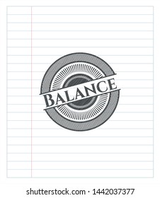 Balance draw (pencil strokes). Vector Illustration. Detailed.