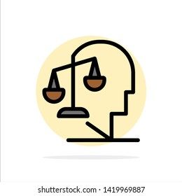 Balance, Equilibrium, Human, Integrity, Mind Abstract Circle Background Flat color Icon