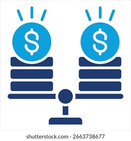 Balance Flat Blue Icon Ilustración vectorial