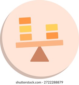 Icono de estilo de círculo plano de equilibrio