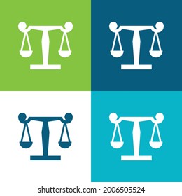 Balance Flat four color minimal icon set