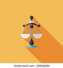 Balance flat icon with long shadow