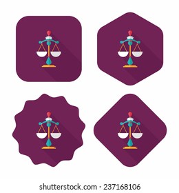Balance flat icon with long shadow,eps10