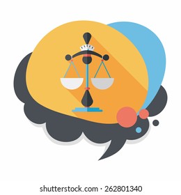 Balance flat icon with long shadow,eps10