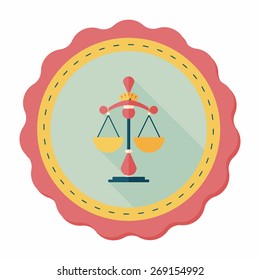 Balance flat icon with long shadow,eps10