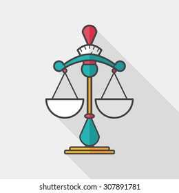 Balance flat icon with long shadow,eps10