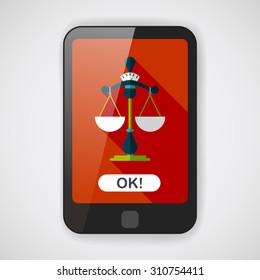 Balance flat icon with long shadow,eps10
