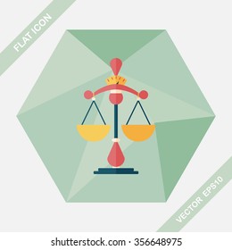 Balance flat icon with long shadow,eps10
